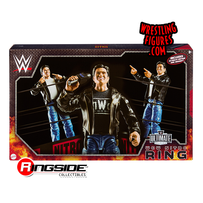 WCW Nitro Real Scale Wrestling Ring Playset w/ Eric Bischoff Ultimate Edition Exclusive Figure image