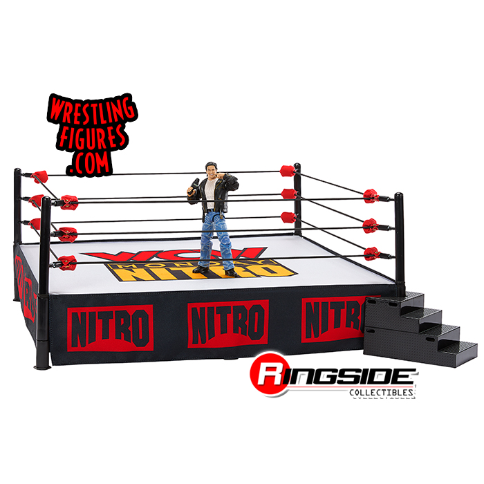 WCW Nitro Real Scale Wrestling Ring Playset w/ Eric Bischoff Ultimate Edition Exclusive Figure image