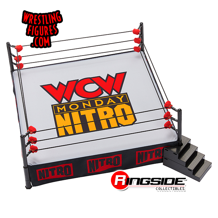 WCW Nitro Real Scale Wrestling Ring Playset w/ Eric Bischoff Ultimate Edition Exclusive Figure image