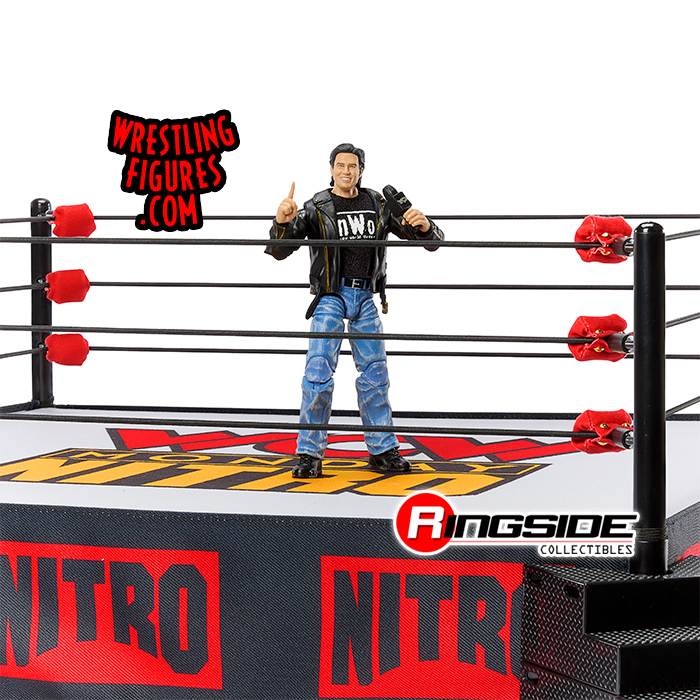 WCW Nitro Real Scale Wrestling Ring Playset w/ Eric Bischoff Ultimate Edition Exclusive Figure image
