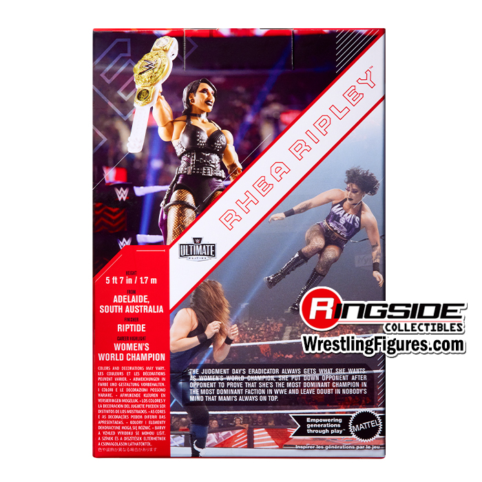 WWE Raw Real Scale Wrestling Ring Playset w/ Rhea Ripley Ultimate Edition Exclusive Figure image