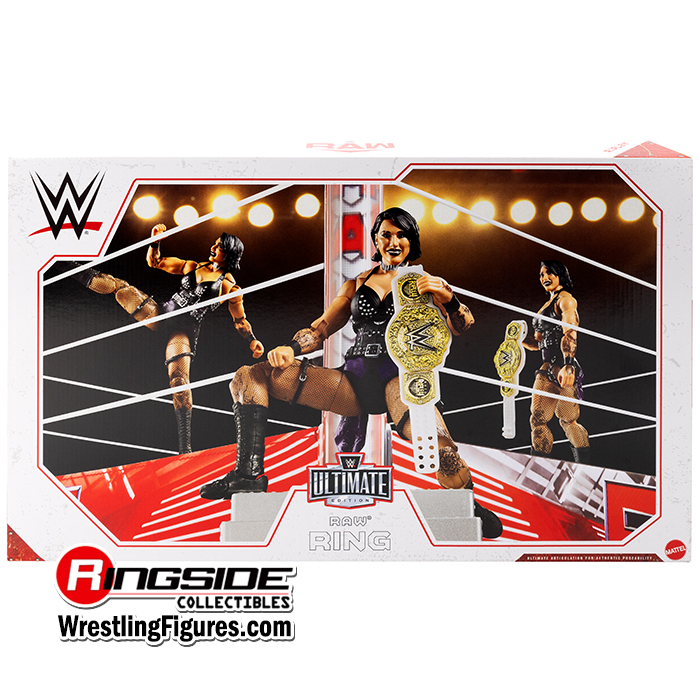 WWE Raw Real Scale Wrestling Ring Playset w/ Rhea Ripley Ultimate Edition Exclusive Figure image