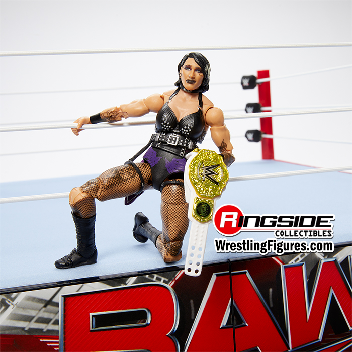 WWE Raw Real Scale Wrestling Ring Playset w/ Rhea Ripley Ultimate Edition Exclusive Figure image