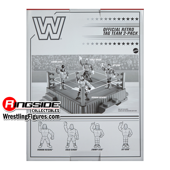 Bloodline WWE Retro 4-Pack Ringside Exclusive (Roman Reigns, Solo Sikoa, Jey Uso & Jimmy Uso) image
