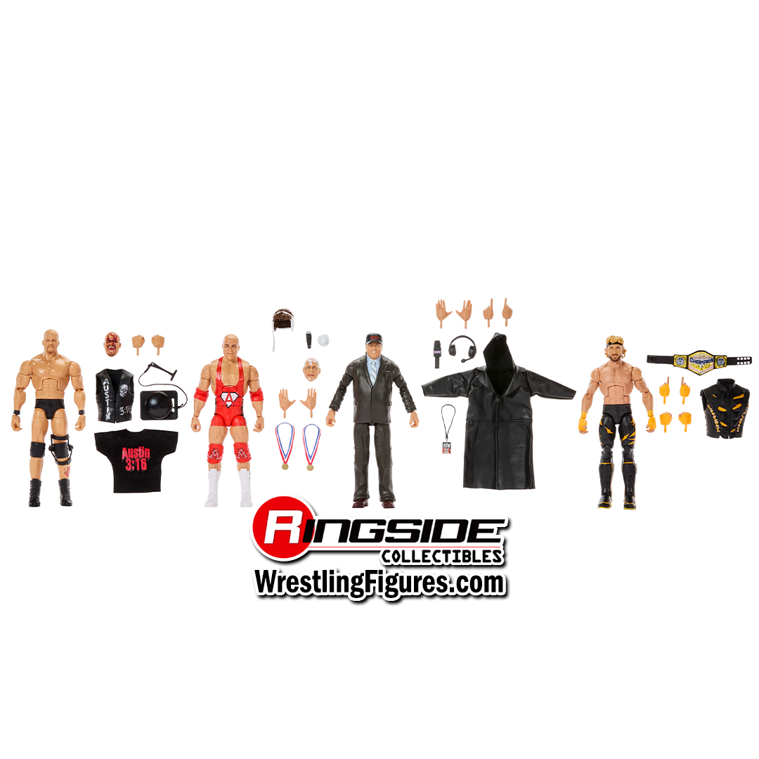 WWE Defining Moments 4-Pack (Stone Cold, Heyman, Logan Paul & Kurt Angle) - Ringside Exclusive image