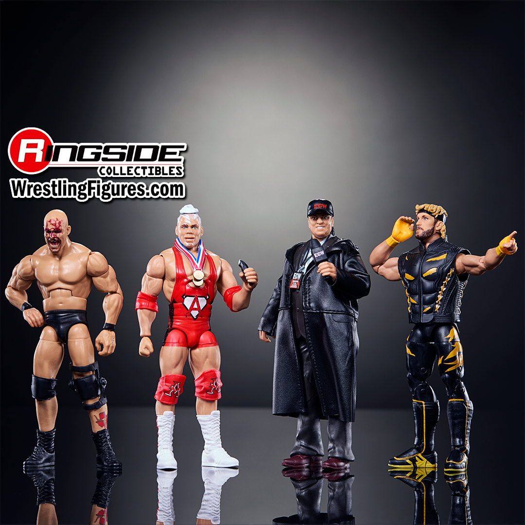 WWE Defining Moments 4-Pack (Stone Cold, Heyman, Logan Paul & Kurt Angle) - Ringside Exclusive image