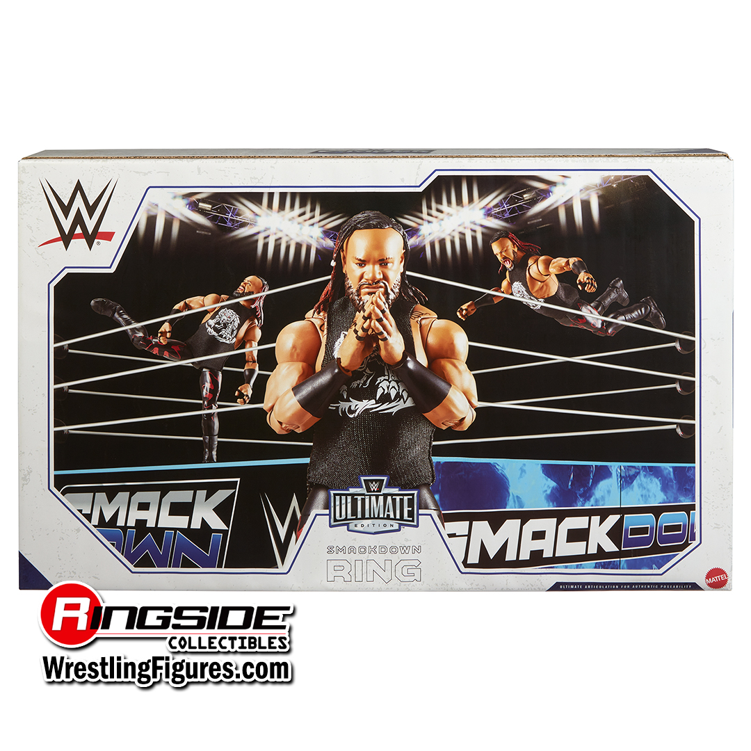 WWE Smackdown Real Scale Wrestling Ring Playset w/ Jacob Fatu Ultimate Edition Exclusive Figure image