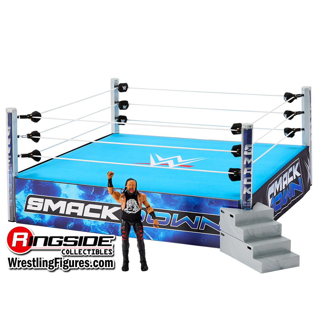 WWE Smackdown Real Scale Wrestling Ring Playset w/ Jacob Fatu Ultimate Edition Exclusive Figure image