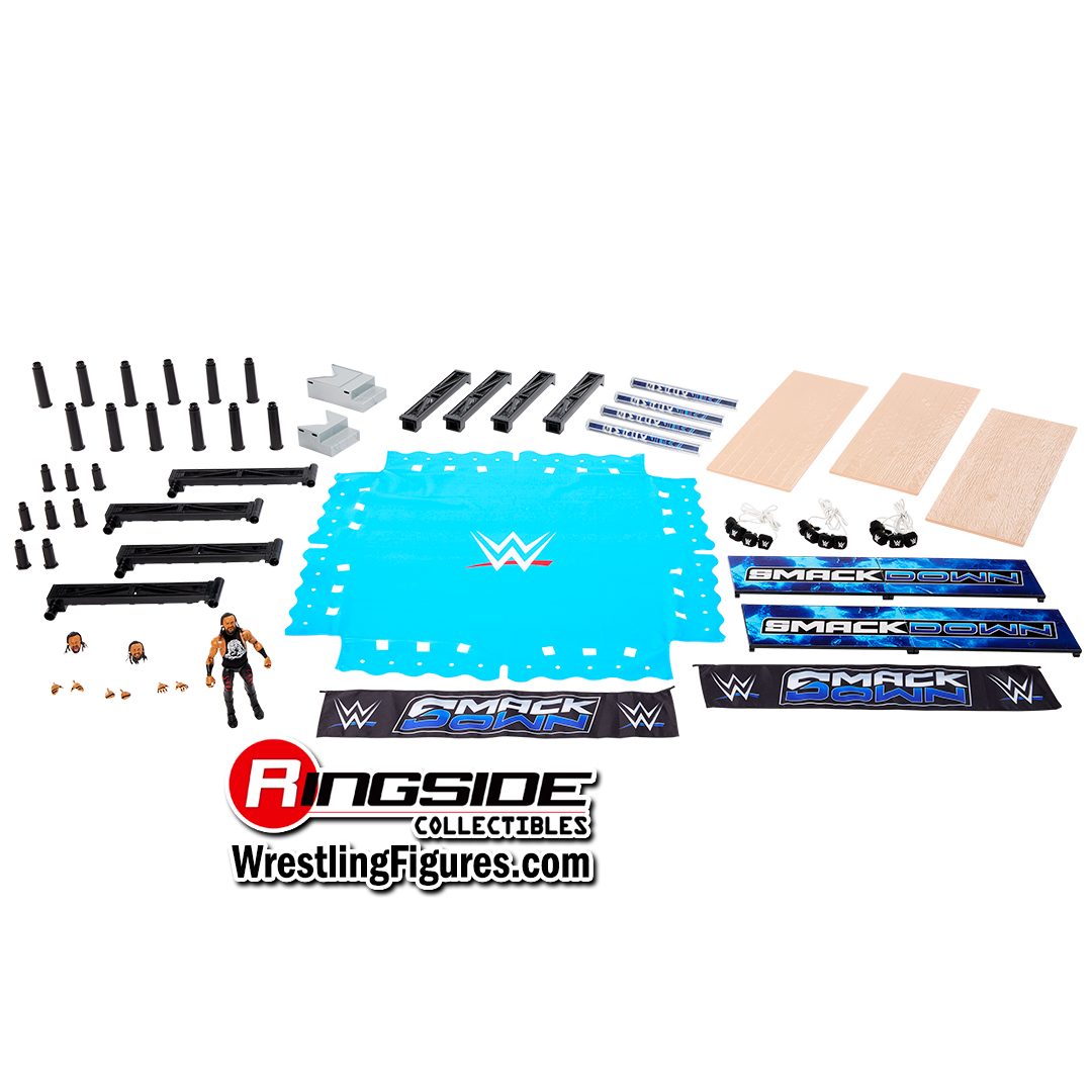 WWE Smackdown Real Scale Wrestling Ring Playset w/ Jacob Fatu Ultimate Edition Exclusive Figure image