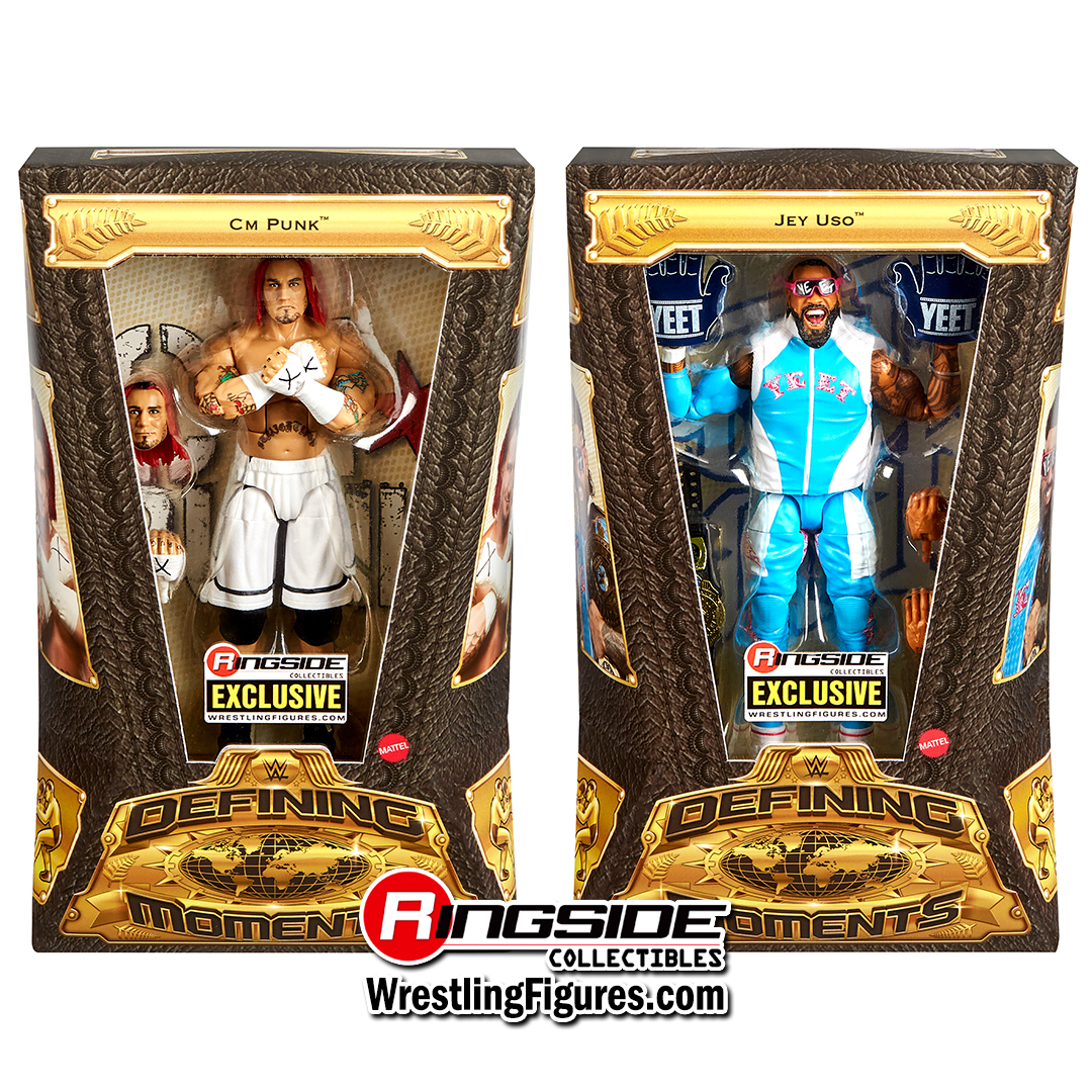 WWE 2026 Defining Moments (Wave 1) Ringside Exclusive - Set of 2 (CM Punk & Jey Uso) image