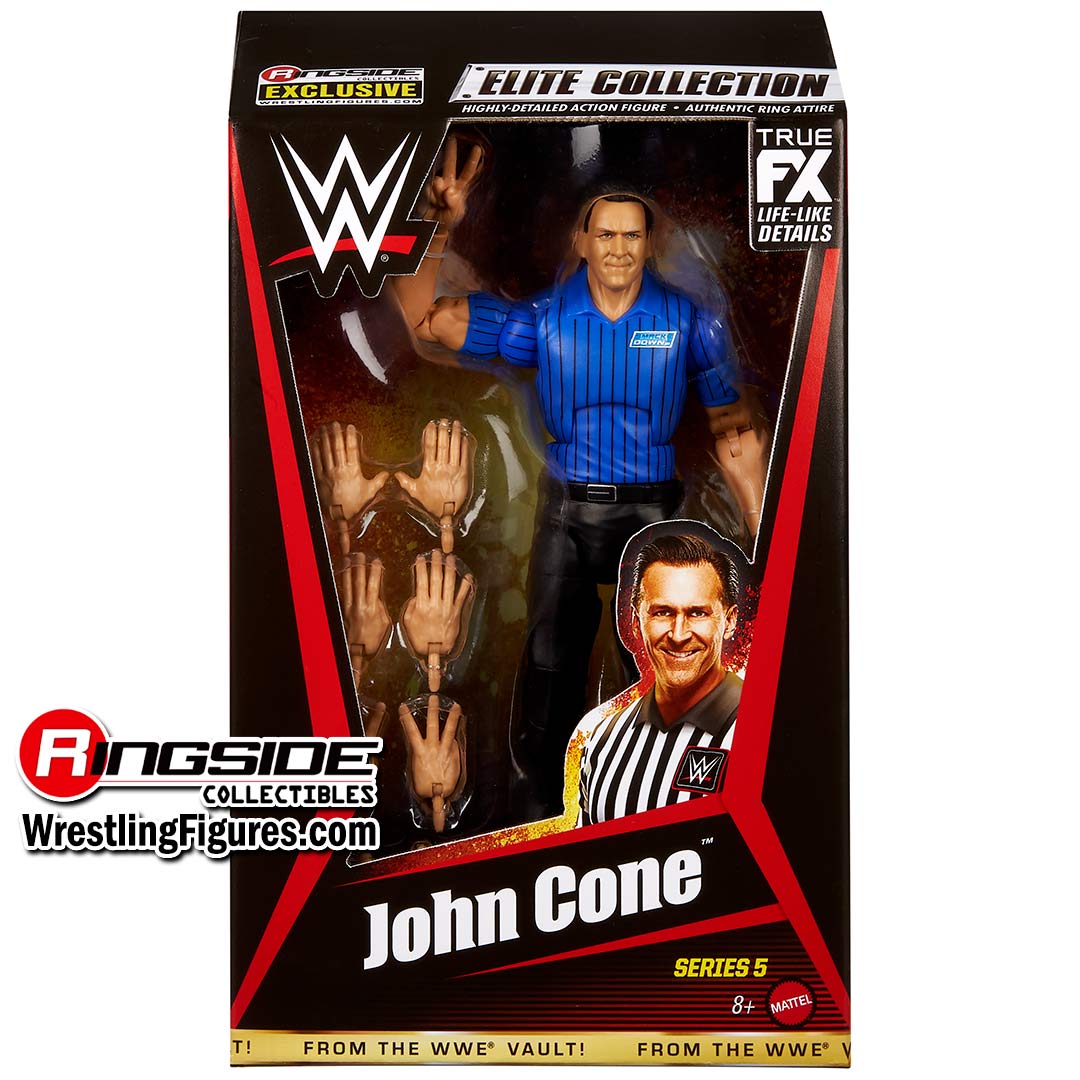 Image (Variant - Blue Shirt) Referee John Cone - WWE From the Vault Ringside Exclusive Series 5